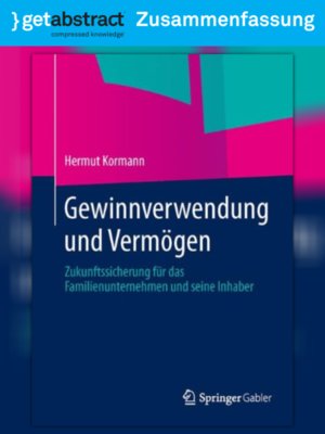 cover image of Gewinnverwendung und Vermögen (Zusammenfassung)